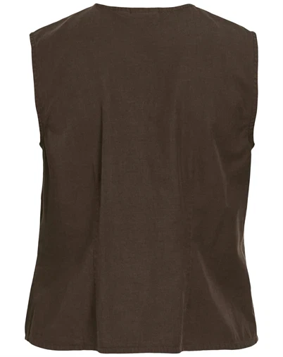 Vila - VITevira Tiestring Top - Slate Black